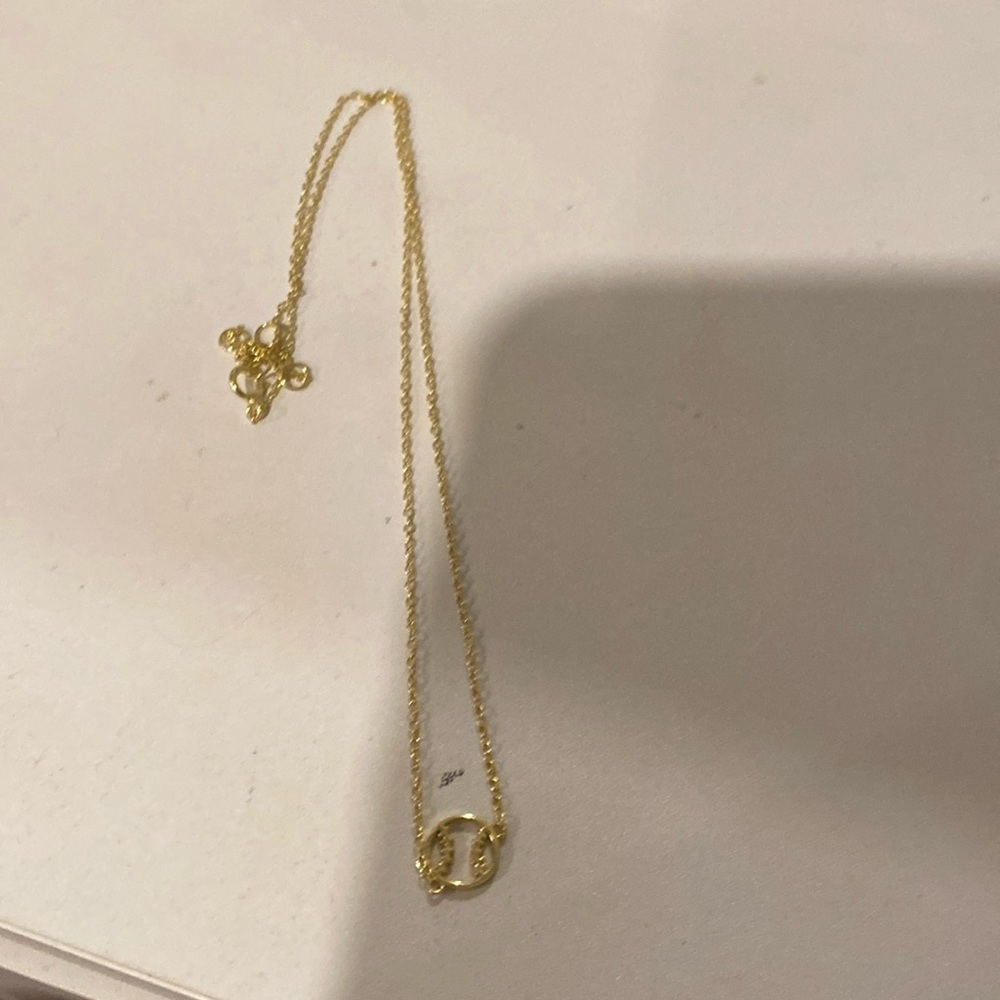 Gold Softball necklace